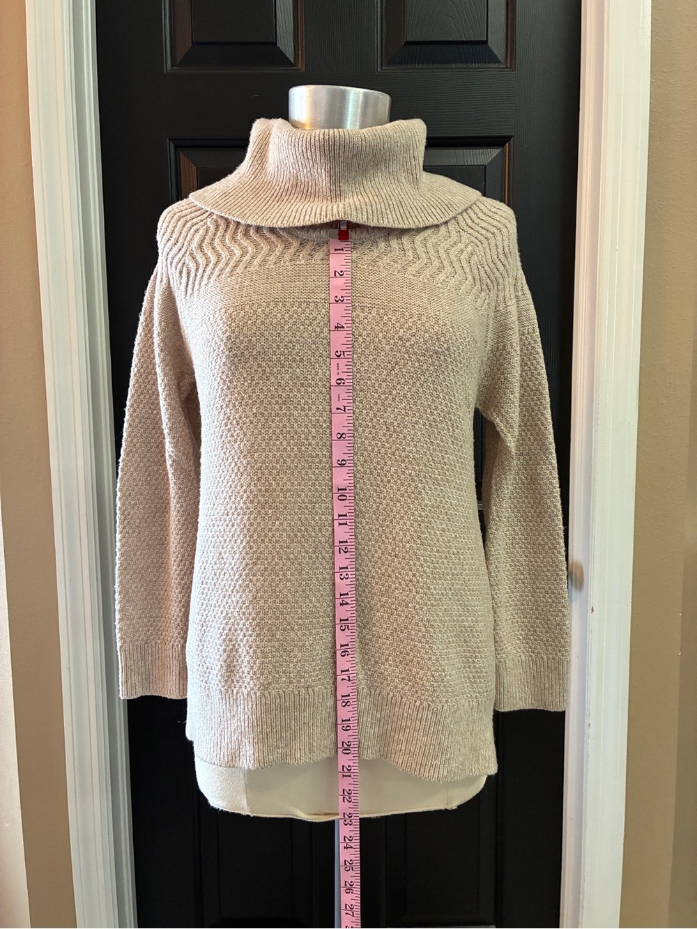 Calvin Kline Cozy Roll-Neck Women's Sweater in Light Beige So Soft
